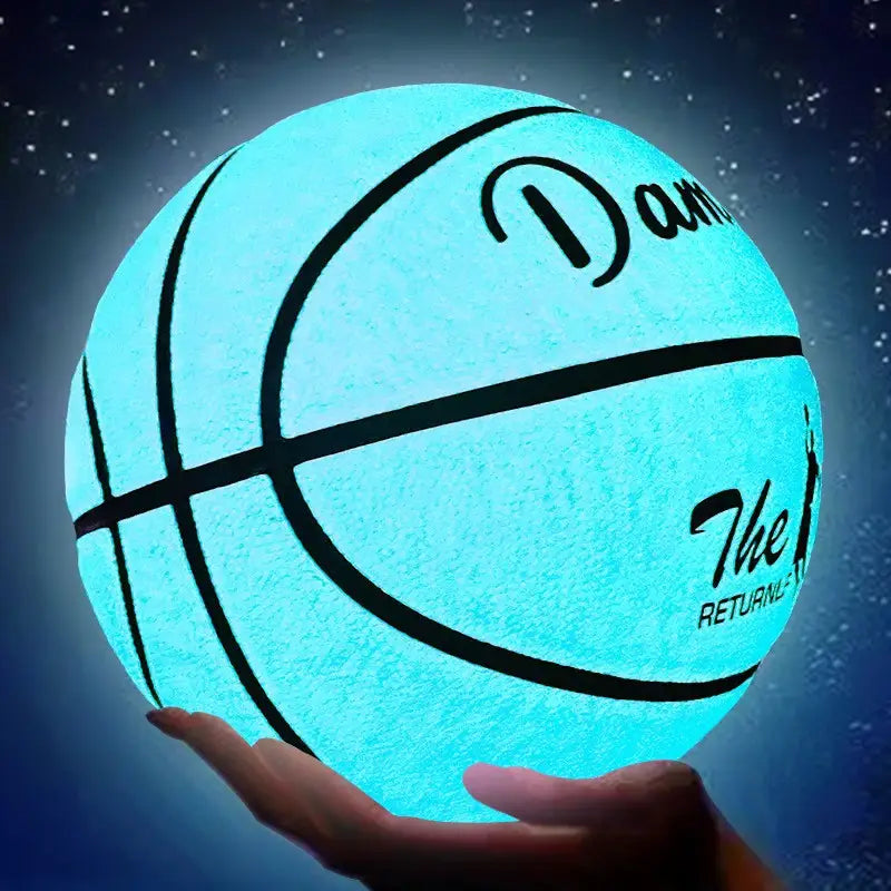 Radiant Bounce Luminous Basketball – PU Leather, Wear-Resistant, Non-Slip Outdoor Ball