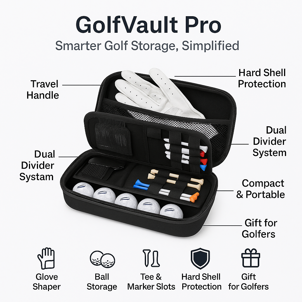 GolfVault Pro – Hard Shell Golf Accessories Case