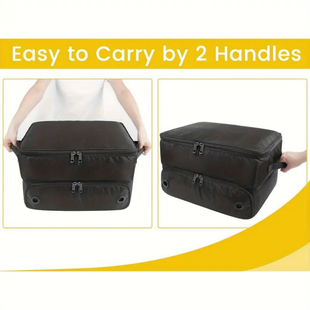 FairwayVault Golf Trunk Organizer – Waterproof 2-Layer Storage Bag
