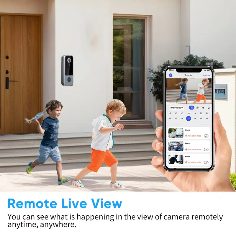 GuardianBell Pro AI Night Vision Doorbell HD Video