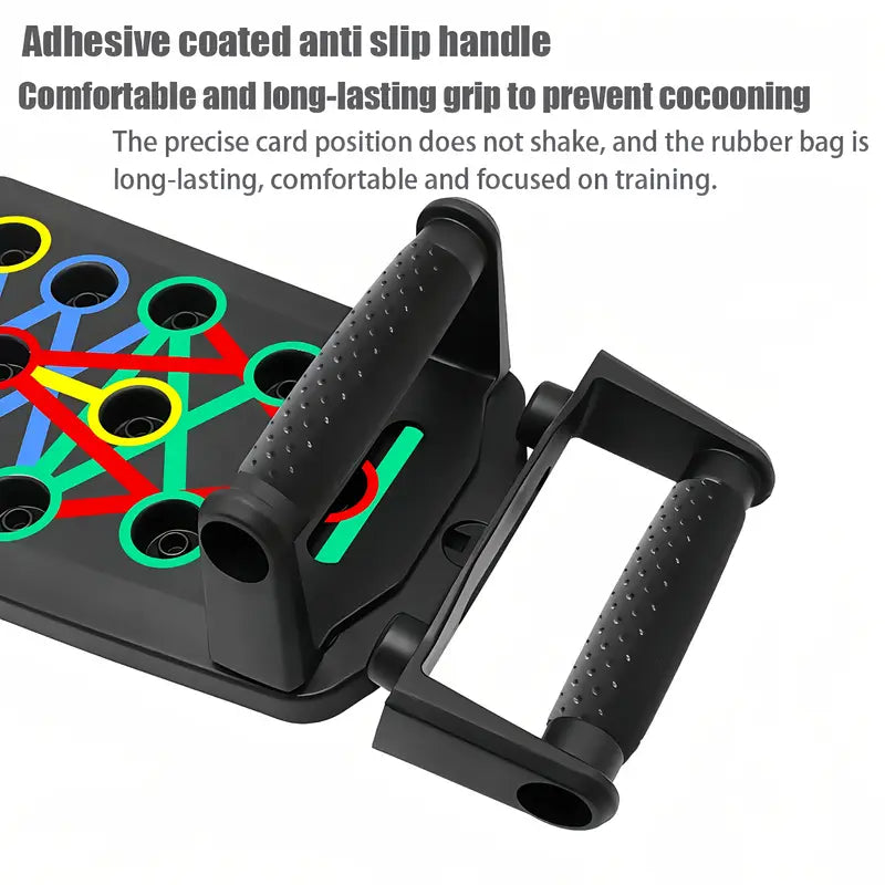 CoreGrid 28 Push Up Board with Resistance Bands – Full Body Home Workout System