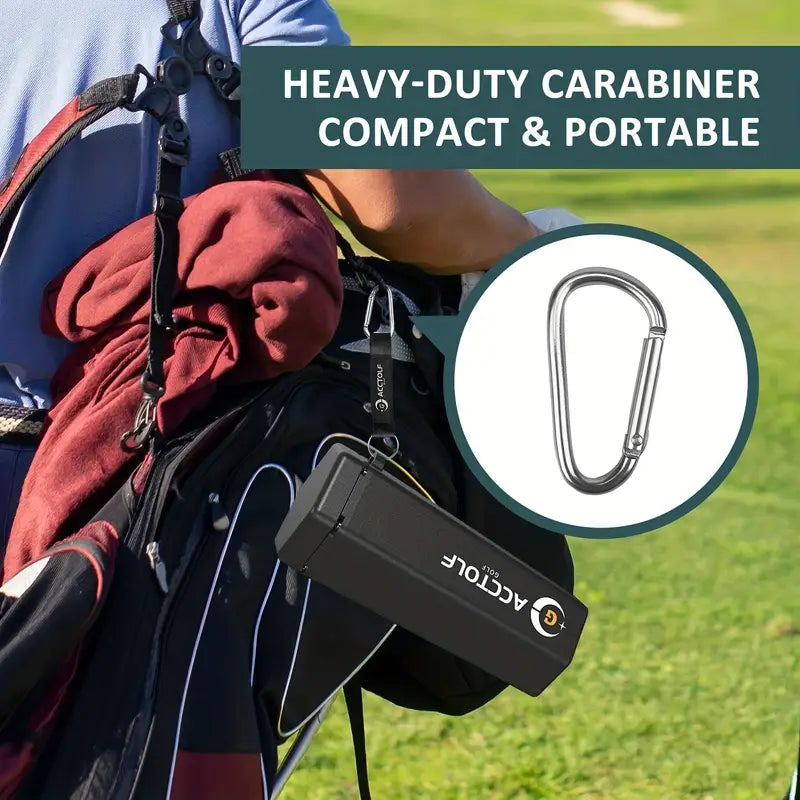 CleanShot Pro – Portable Golf Ball Washer with Metal Hook & Durable Silicone Case