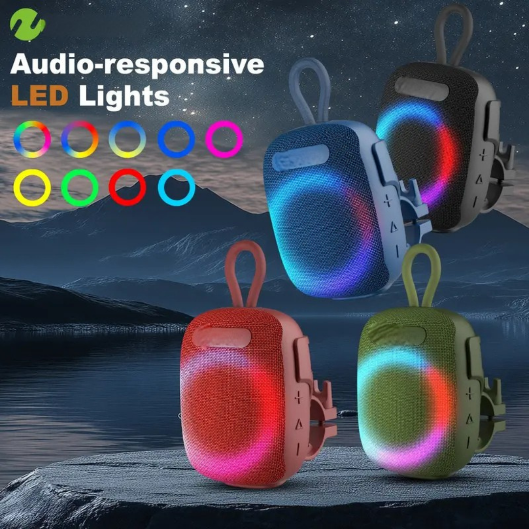 Trailtune Wireless Cycling Speaker – Portable Bluetooth Speaker with RGB Lights
