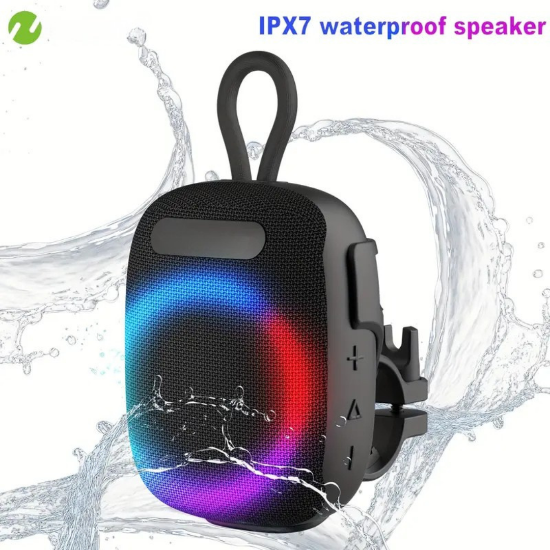 Trailtune Wireless Cycling Speaker – Portable Bluetooth Speaker with RGB Lights