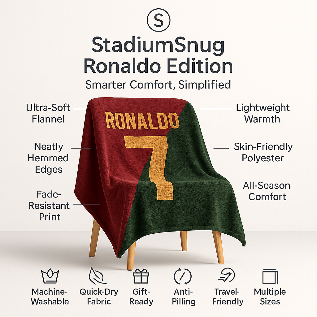 StadiumSnug Football Blanket – Warm & Comfy Flannel Throw