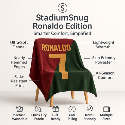 StadiumSnug Football Blanket – Warm & Comfy Flannel Throw