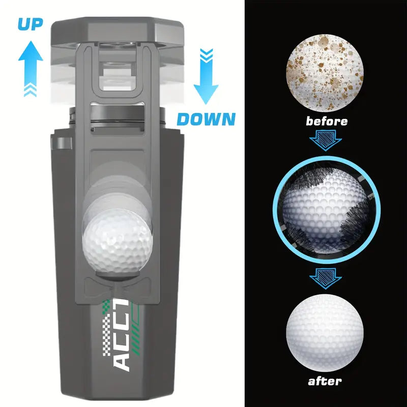 CleanShot Pro – Portable Golf Ball Washer with Metal Hook & Durable Silicone Case